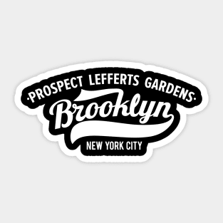 Prospect Lefferts Gardens - Classic Design - Brooklyn, New York Sticker